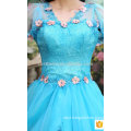 Alibaba Online Cinderella Royal Blue Special Occasion Party Gowns Princess Style Real Sample Ball Gown Wedding Dress